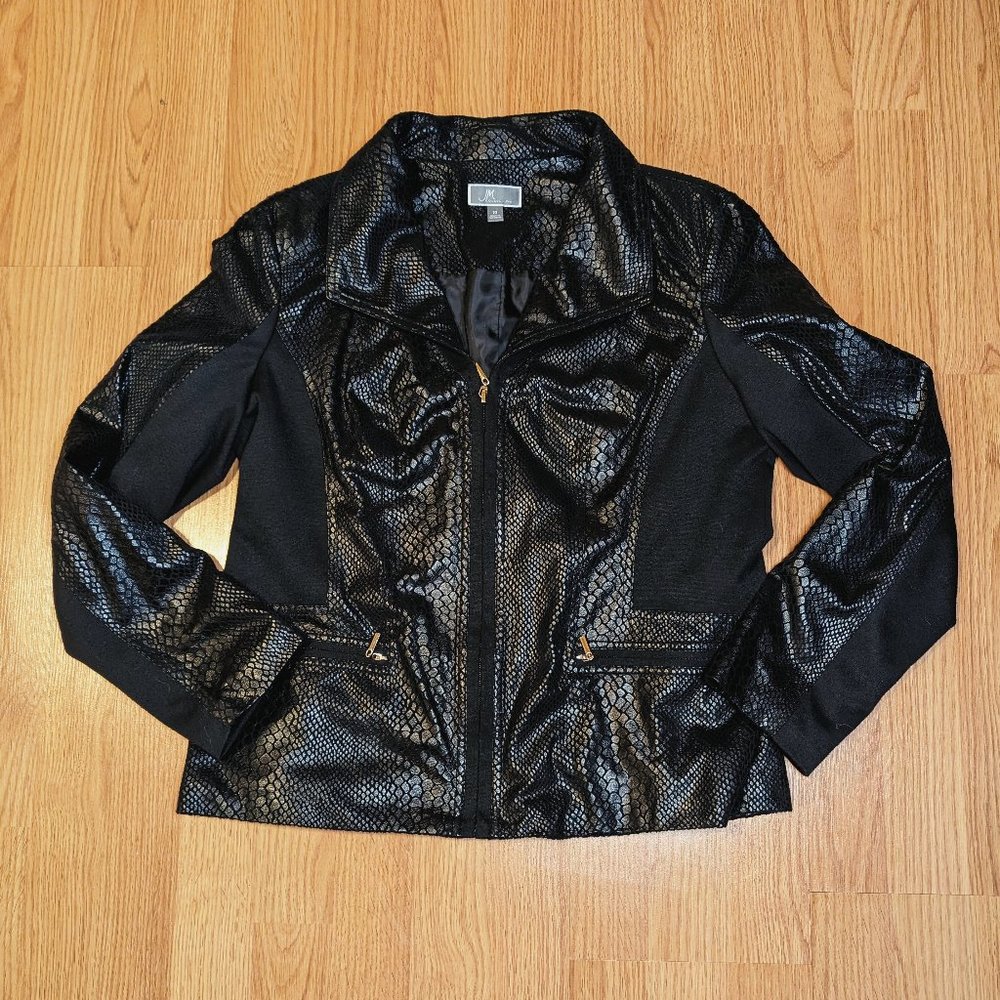 Women's Faux Black Leather Jacket